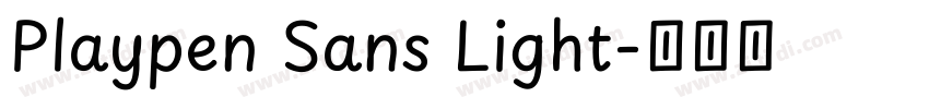 Playpen Sans Light字体转换